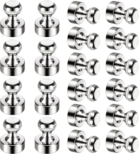 Vista 13 de 12 paquetes de imanes de nevera negros, imán de refrigerador de metal, imanes de pinza fuertes para pizarra blanca, refrigerador, pizarra de borrado