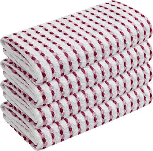 Vista 74 de TWINY threads Juego de toallas de cocina con diseño de diamante, 100% algodón, trapos grandes y trapos de lavado, absorbentes de secado rápido