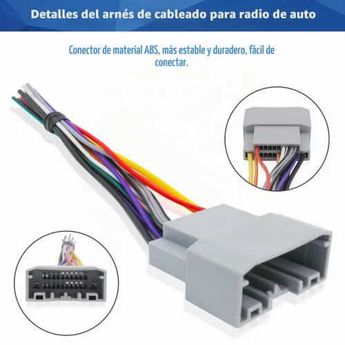 Vista 3 de Adaptador de arnés de cableado de radio posventa para Jeep Wrangler Compass Chrysler Dodge, arnés de cable de estéreo, cable de altavoz