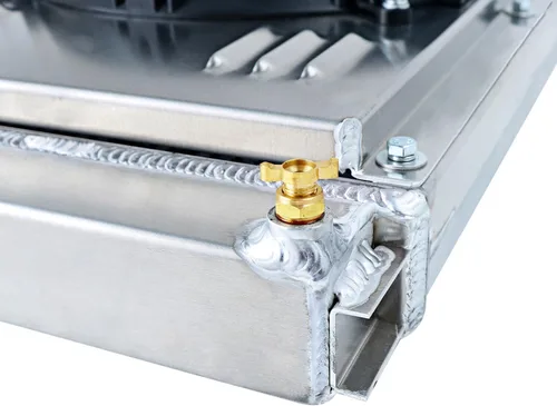Vista 5 de Radiadores de motor de repuesto automotriz Ventilador de cubierta de radiador de 3 filas con kit de relé de termostato para Porsche 944 2.5L 2.7L