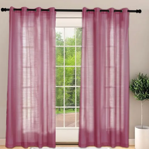 Vista 45 de Frelement Cortinas opacas extralargas de 108 pulgadas de largo, para sala de estar, cortinas de lino con bloqueo de luz, cortinas con aislamiento