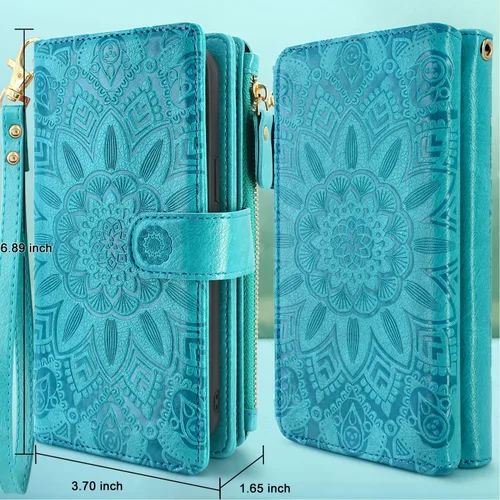 Vista 4 de Harryshell Funda tipo cartera compatible con iPhone 15 Pro Max de 6.7 pulgadas 5G 2023, funda extraíble desmontable para teléfono, bolsillo