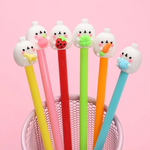 Vista 7 de KRIZJUES 10 bolígrafos de aro de baloncesto, suministros escolares kawaii, bonitos bolígrafos de tinta de gel de dibujos animados, bolígrafos