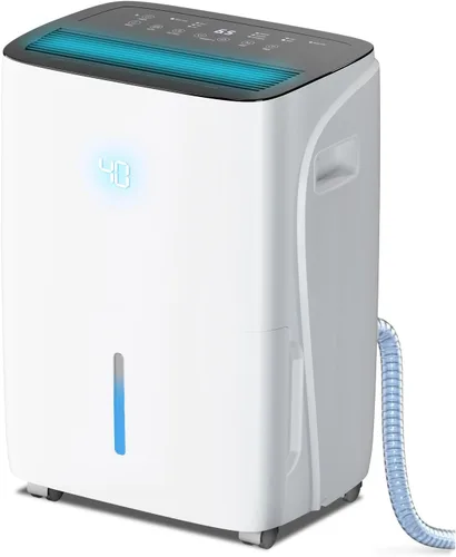 Vista 8 de Electactic Deshumidificador de 25 pintas para dormitorio, baño, sótano, silencioso de 38 dB, control de humedad preciso, 3 modos, manguera