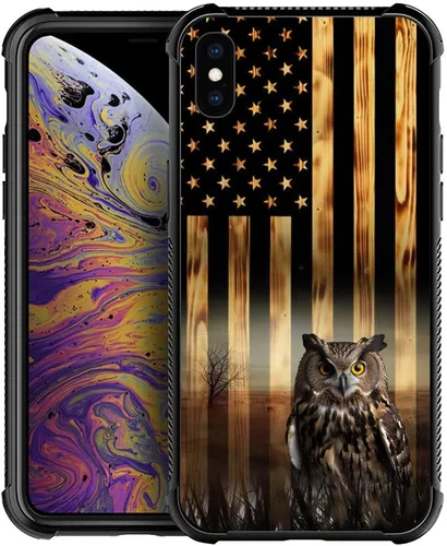 Vista 16 de Funda compatible con iPhone XS, funda para niñas y mujeres, cielo azul, flor, luna y mariposa