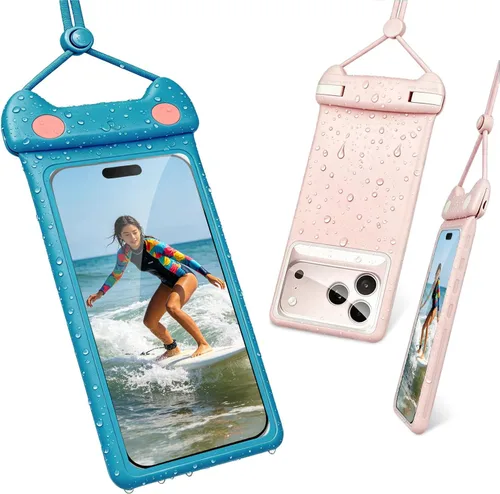 Vista 18 de wellhouse Funda impermeable para teléfono, estuche impermeable para iPhone 16 15 14 13 12 Pro Max XS Samsung, bolsa seca para celular IPX8 3D
