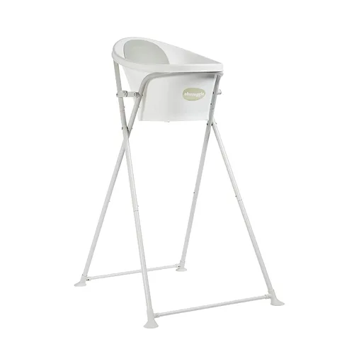 Vista 2 de SHNUGGLE Nuevo soporte de baño plegable para baño Shnuggle, color blanco