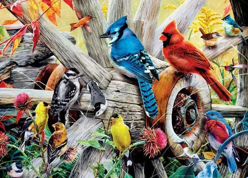 Vista 2 de Rompecabezas de 1000 piezas de Backyard Birds
