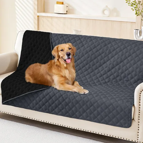 Vista 95 de Smiry Funda Impermeable para Cama de Perro Manta para Mascotas, Manta Suave y Lavable para Perros para Muebles Cama Sofá Sofá Reversible, a Cuadros