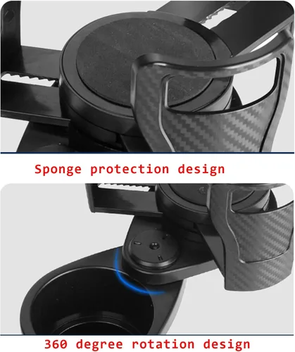 Vista 7 de Expansor de portavasos para automóvil, extensor adaptador multifuncional 2 en 1 para portavasos de automóvil, con base ajustable, compatible
