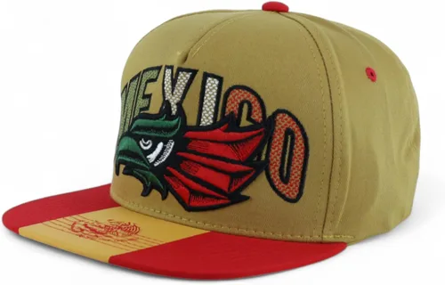 Vista 11 de Hecho En Mexico Águila 3D Bordada Gorra Plana con Cierre Snapback Verde oscuro Negro 4