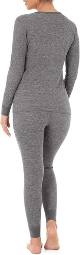 Vista 2 de Fruit of the Loom Set térmico premium de micro gofres para mujer