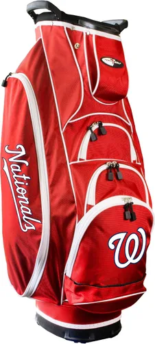 Vista 8 de Team Golf MLB - Divisor de club ligero de 10 vías, soporte de acción de resorte, bolsillo enfriador aislado, guante de velcro y soporte