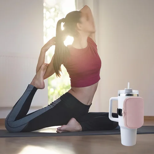 Vista 6 de Bolsa para botella de agua Stanley de 40 onzas con asa, accesorios de gimnasio para mujer, bolsa para cinturón compatible con Stanley/Accesorios