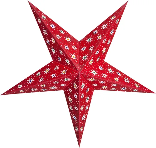 Vista 17 de GalaxyArts - Naxatra (blanco mediano 7 puntas) - Linterna de estrella de papel