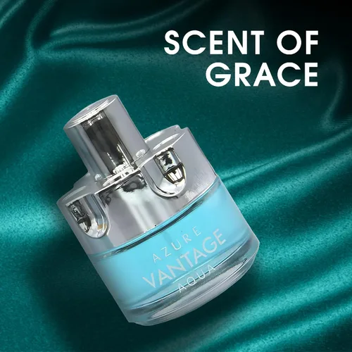 Vista 4 de AFLUXE Colonia para hombres Azure Vantage Set Maravilloso Multi Perfumado Eau de Toilette con vaporizador natural Perfume para hombres para todo
