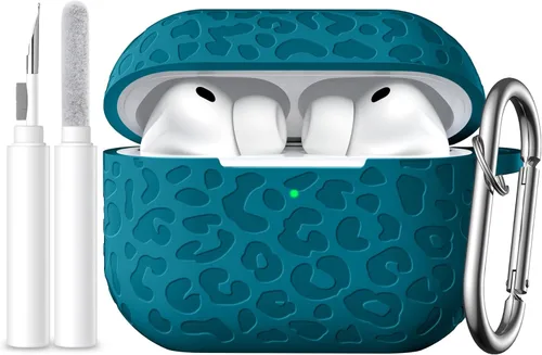 Vista 22 de Funda compatible con AirPods Pro 3 (2025), silicona suave compatible con Apple AirPods Pro 3 para mujeres, bonita funda Air Podspro3 con llavero