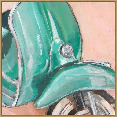 Vista 20 de Amanti Art Framed Canvas Wall Art 16x16 Retro Scooter IV by Ethan Harper, Framed Wall Art Canvas, Transportation Artwork, Traditional Decor, Small