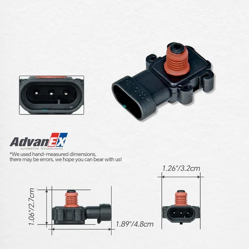 Vista 5 de MAP Sensor de presión absoluta del colector compatible con Chevrolet Astro/Impala/Silverado/Tahoe, Buick Lacrosse/Lucerne, Cadillac Escalade/STS