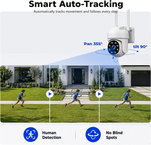 Vista 4 de Camcamp WiFi Pro Camaras de Seguridad para Casa Inalambricas Exterior IP66 1 camera