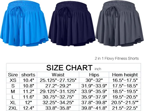 Vista 2 de Pantalones cortos fluidos para mujer, gimnasio, yoga, entrenamiento, correr, tenis, faldas de elastano, ropa linda, casual, verano, paquete de 3