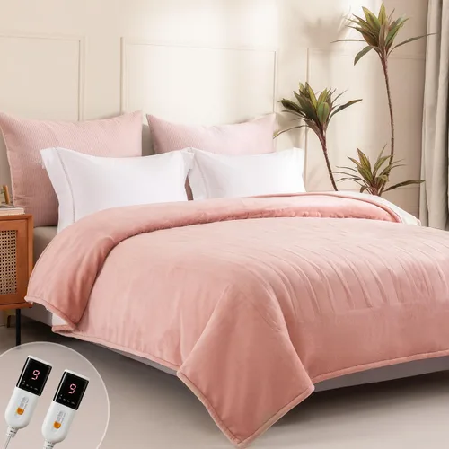 Vista 13 de Manta Eléctrica Térmica de 50" x 60" - Manta Térmica Eléctrica con 5 Niveles de Calefacción y 3 Horas de Apagado Automático, Lavable a Máquina