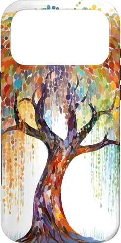 Vista 22 de Weeping Willow Tree Colorful Mosaic Case for iPhone 17