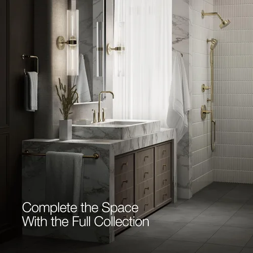 Vista 11 de KOHLER K-14408-4-AF Purist - Grifo para lavabo de baño, 3 agujeros, manijas de palanca alta generalizadas y boquilla de cuello de cisne alto, 1.2