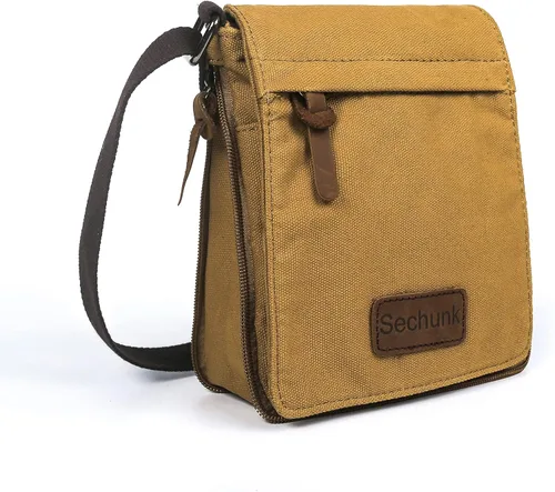 Vista 16 de Sechunk Vintage Canvas Messenger Cross body bag Shoulder bag