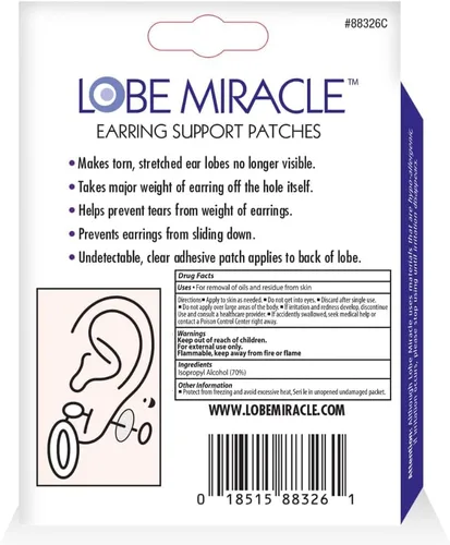 Vista 9 de Lobe Miracle - Parches transparentes de soporte para pendientes