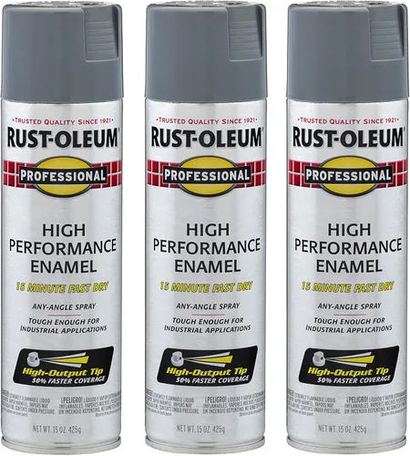 Vista 6 de Rust-Oleum 7515838 Pintura en aerosol de esmalte profesional de alto rendimiento, 14 onzas, aluminio