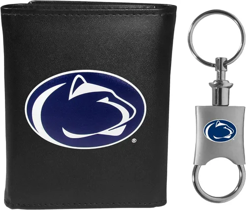 Vista 9 de Siskiyou Sports Leather Tri-fold Wallet & Valet Key Chain