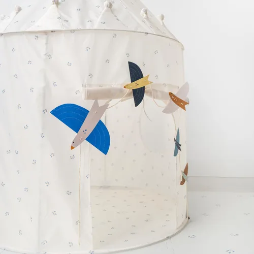 Vista 6 de 3 Sprouts Tienda de campaña para niños - Tela reciclada sostenible – Divertido y espacioso castillo inflable para juegos en interiores para niños