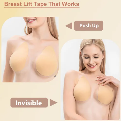 Vista 2 de Cinta adhesiva invisible para levantar el busto, push up para pecho grande copa A-E