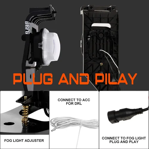 Vista 3 de Luz antiniebla LED con luces de circulación diurna, montaje de luz antiniebla para Ford F250 F350 F450 F550 Super Duty 2005 2006 2007 luces