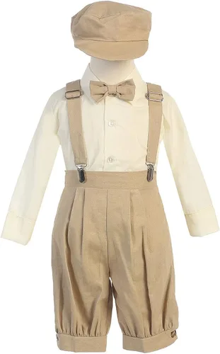 Vista 2 de Ropa formal elegante para niÃ±os con tirantes para bebÃ© y caballero