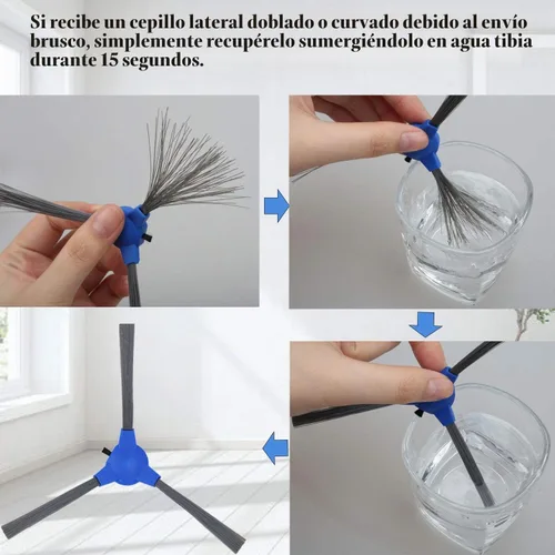 Vista 6 de Piezas de repuesto para Eufy 11S Max, kit de accesorios para aspiradora robótica híbrida 15C Max, 30C Max, G30, G30 Edge, G30 Hybrid, incluye 4