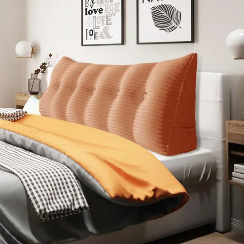 Vista 42 de Almohada de cuña acolchada de 8 libras para cabecero, posicionador corporal en forma de triángulo, almohada de lectura para la cama, almohada