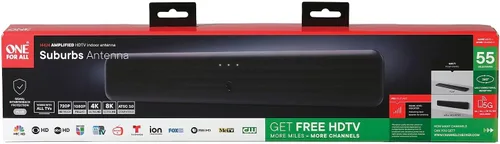 Vista 7 de One For All Antena de TV para interiores estilo barra de sonido amplificada, 4K y 8K Ultra HD, modelo 14424