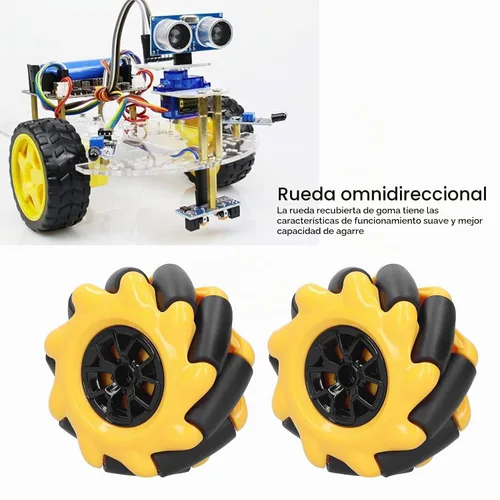 Vista 8 de Mecanum Wheel Robot Kit con ruedas omnidireccionales de 2.362 in para proyectos STEM de motor TT Construir autos inteligentes y robots