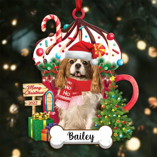 Vista 61 de Amantes de los perros de Navidad – Navidad de perros disponibles para muchos perros Shi Tzu – Adorno con forma personalizada, adorno de Navidad