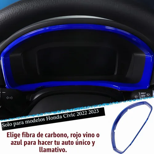 Vista 3 de MUXEE 11.ª generación Civic Panel de Instrumentos del Tablero del Salpicadero Dial Cubierta de Embellecedor del Marco del Tablero para Honda Civic