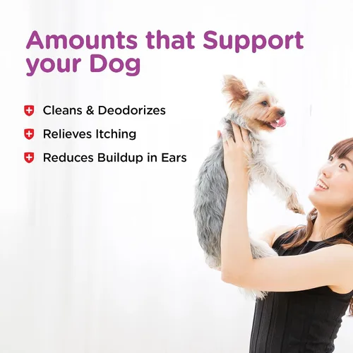 Vista 4 de Nutri-Vet Limpieza de Oídos para Perros, Limpiador Líquido de Oídos con Aloe Calmante y Ácido Salicílico, Elimina y Limpia la Cera, la Suciedad