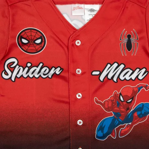 Vista 6 de Marvel Paquete de 2 camisetas de Spider-Man para niños, camiseta de béisbol y camiseta de Spiderman, paquete de 2 unidades para niños