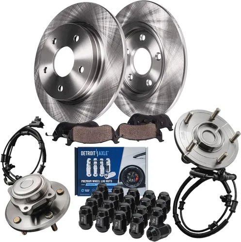 Vista 96 de Detroit Axle - Rotores de freno para Nissan NV2500 NV3500 NV1500 NV1500 2012-2021, repuesto de rotores de freno de disco: rotor delantero de 14.17