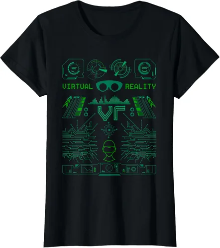 Vista 32 de Camiseta de realidad virtual VR Retro Gamers, Negro, S