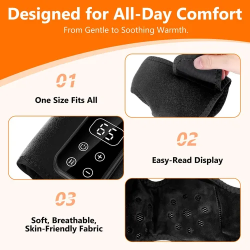 Vista 5 de Foot Advanced Renew - Masajeador de triple método para neuropatía y fascitis plantar, masajeador de pies inalámbrico con calor y vibración, portátil