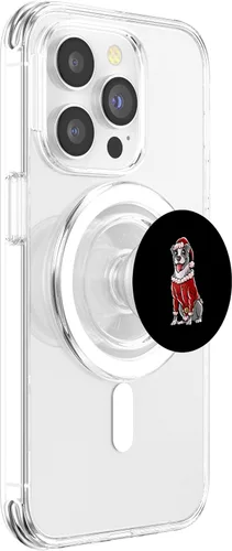 Vista 3 de Staffordshire Bull Terrier Santa Claus Merry Christmas Dog PopSockets MagSafe PopGrip for iPhone
