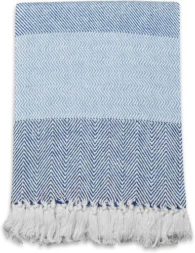 Vista 5 de DII Manta Tejida con Puntada de Diamante, Moderna Orgánica, 50 x 60 pulgadas, Aqua
