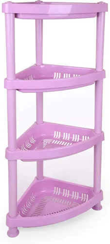 Vista 7 de Mintra Home - Estantes de almacenamiento de plástico ligeros, estanterías, almacenamiento (negro, estante rectangular) - 18.5 pulgadas de ancho x